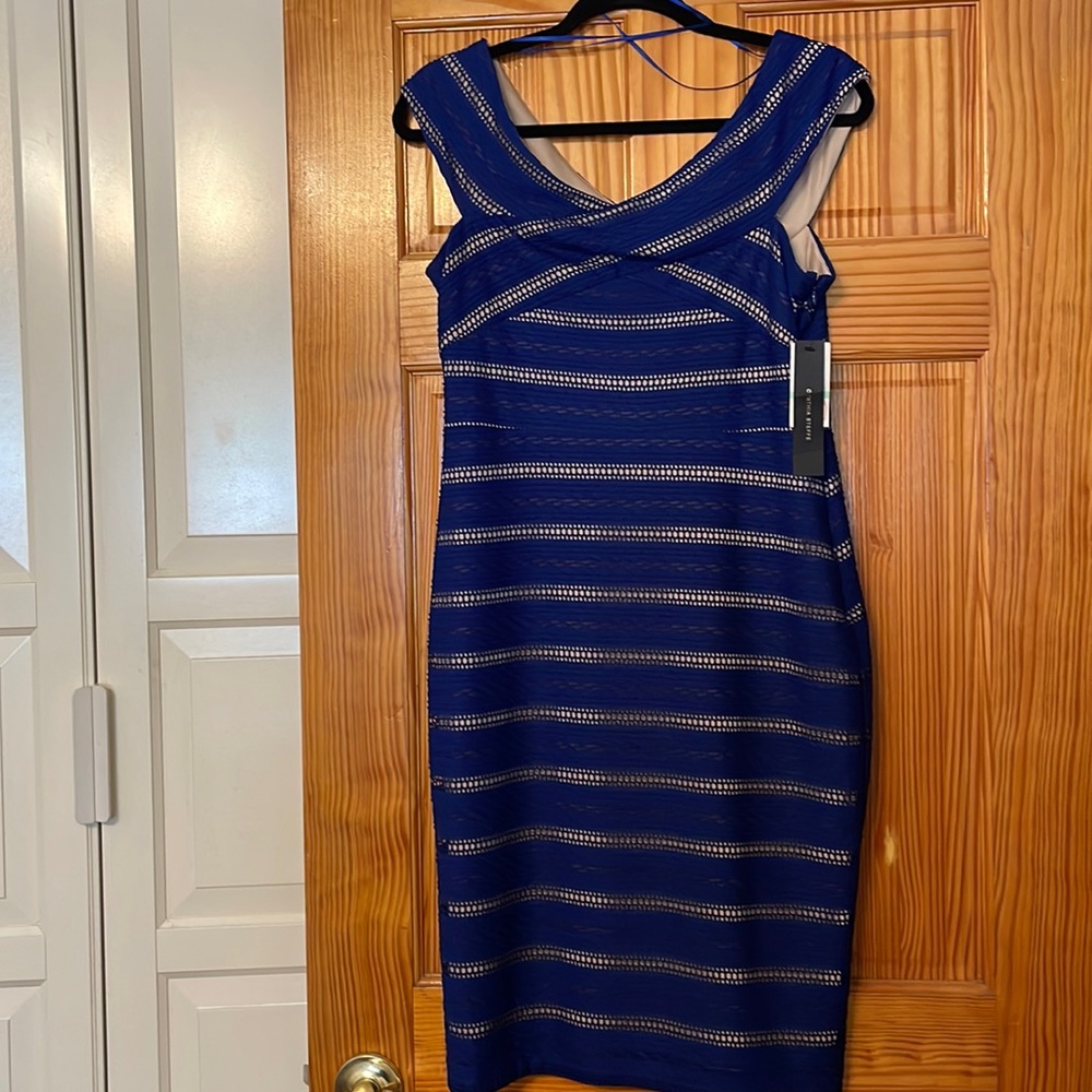 Cynthia Steffe size 8 women’s dress in indigo bay color.